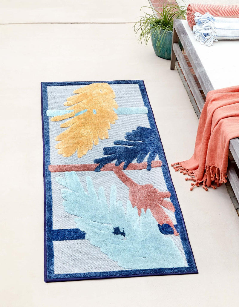 Caribbean Terrace Collection Area Rug - Antigua Runner Gray lifestyle 40