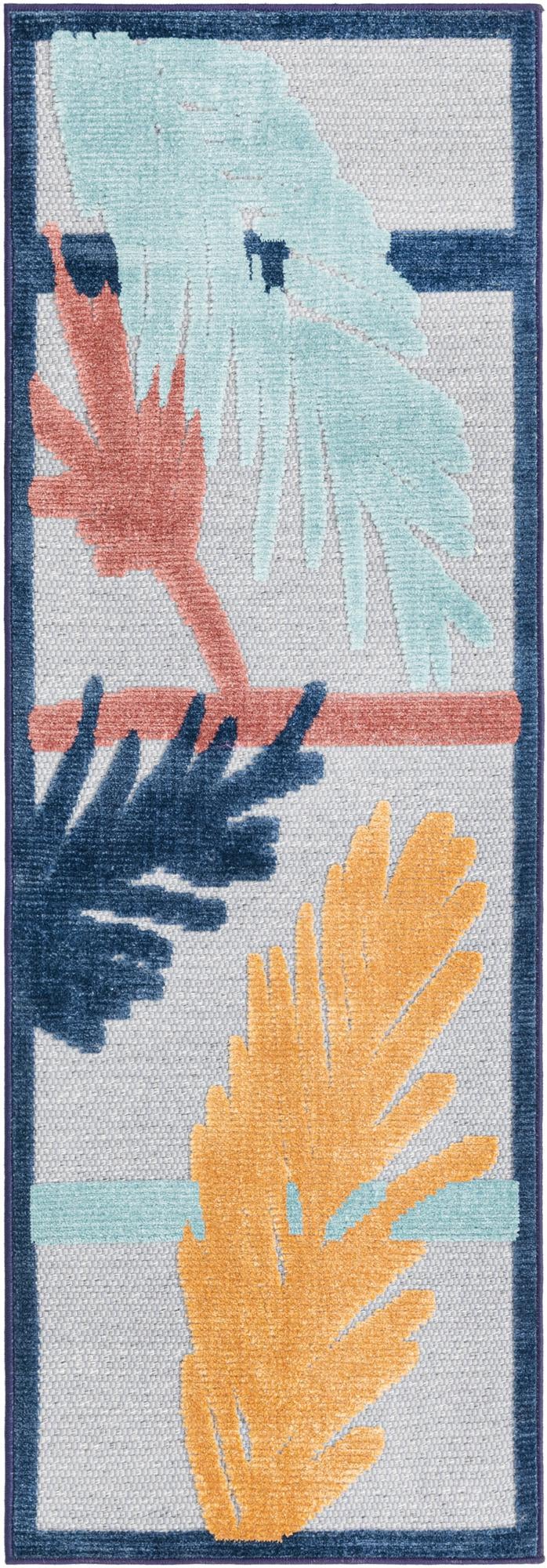 Caribbean Terrace Collection Area Rug - Antigua Runner Gray lifestyle 35