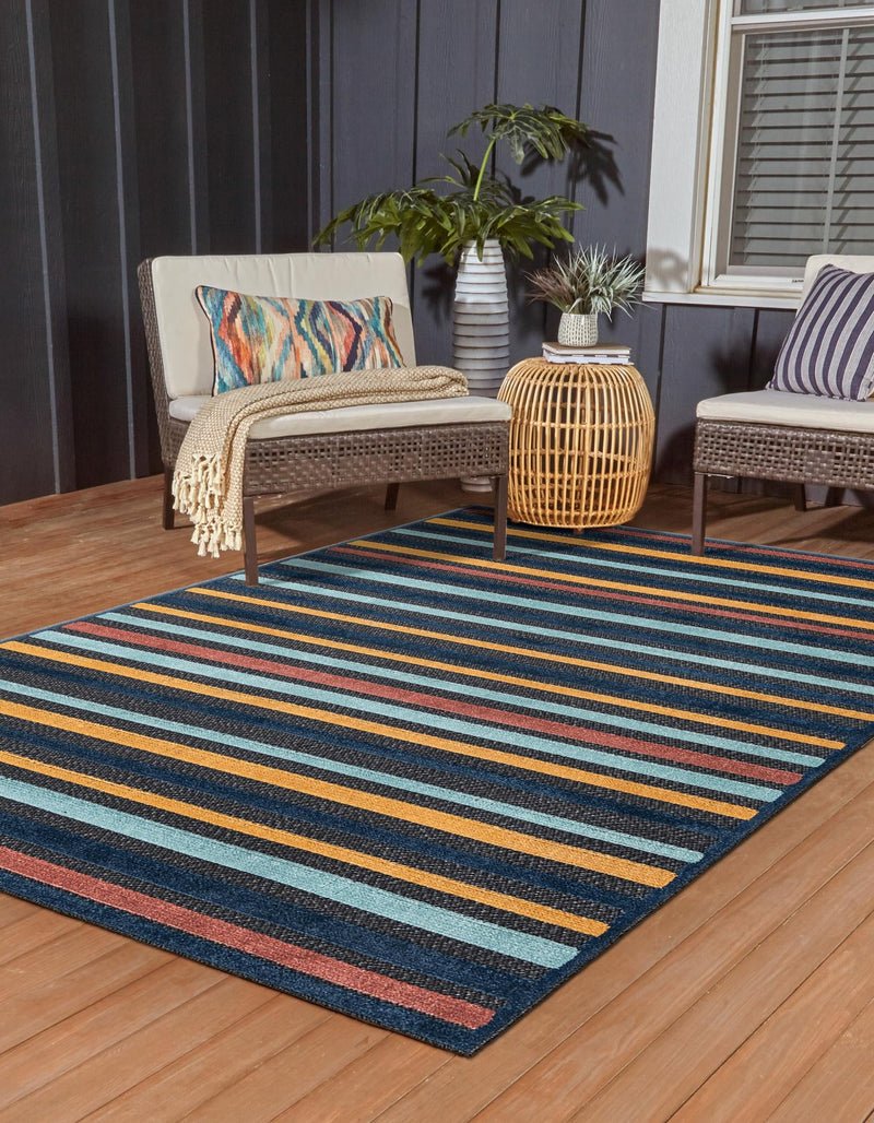 Caribbean Terrace Collection Area Rug - Martinique Rectangle Charcoal lifestyle 3