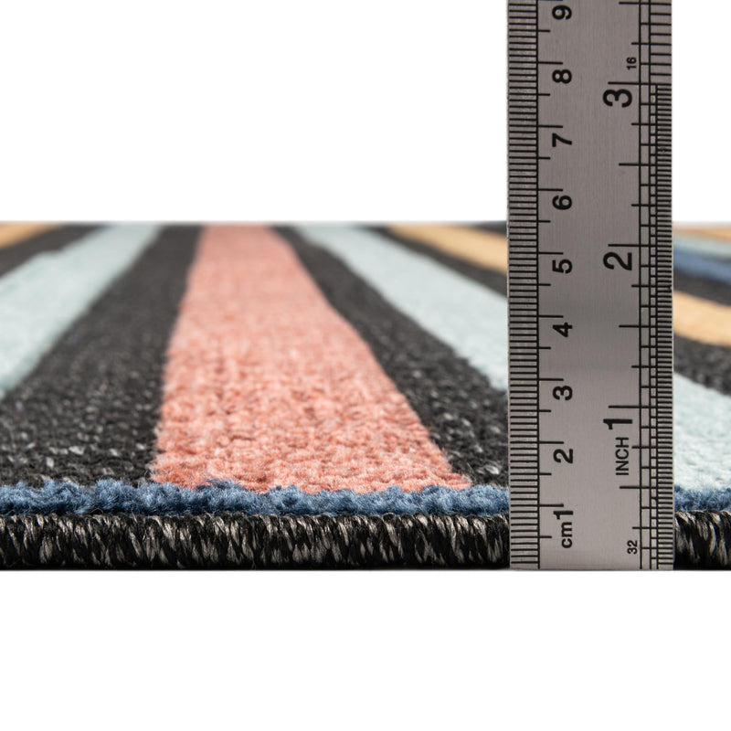 Caribbean Terrace Collection Area Rug - Martinique Rectangle Charcoal lifestyle 4