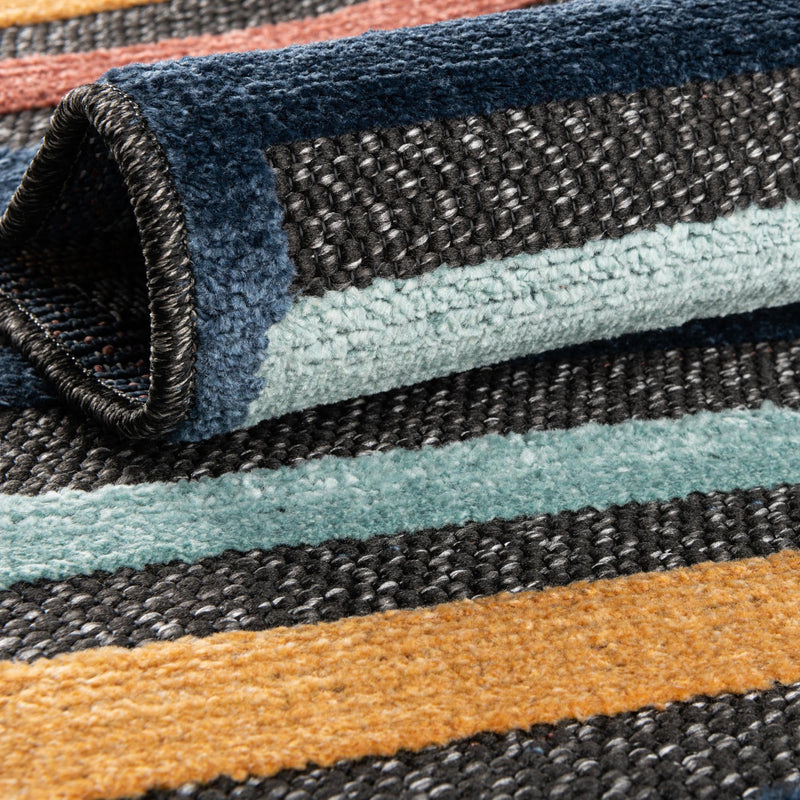 Caribbean Terrace Collection Area Rug - Martinique Rectangle Charcoal lifestyle 5