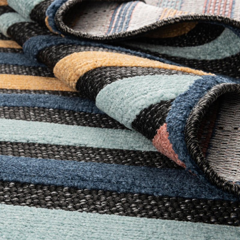 Caribbean Terrace Collection Area Rug - Martinique Rectangle Charcoal lifestyle 12