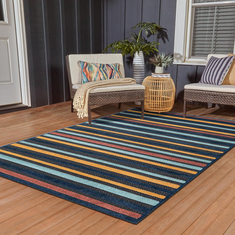 Caribbean Terrace Collection Area Rug - Martinique Rectangle Charcoal lifestyle 15