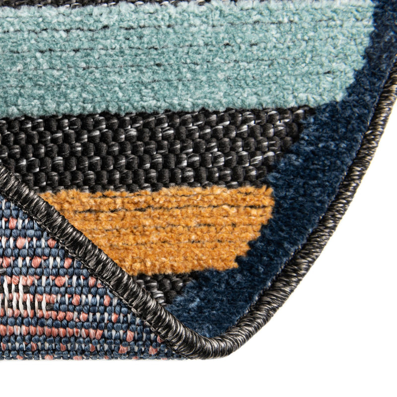 Caribbean Terrace Collection Area Rug - Martinique Round Charcoal lifestyle 38