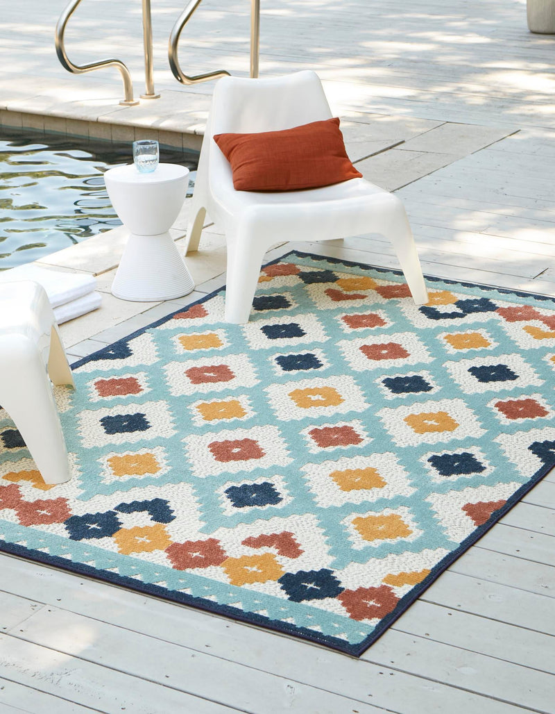 Caribbean Terrace Collection Area Rug - Tobago Rectangle Ivory lifestyle 3
