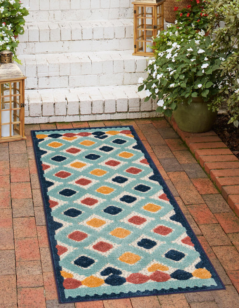 Caribbean Terrace Collection Area Rug - Tobago Runner Ivory lifestyle 44