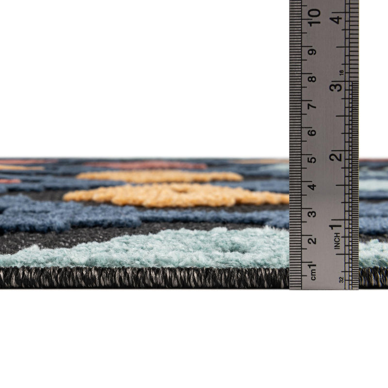 Caribbean Terrace Collection Area Rug - Tobago Rectangle Charcoal lifestyle 9