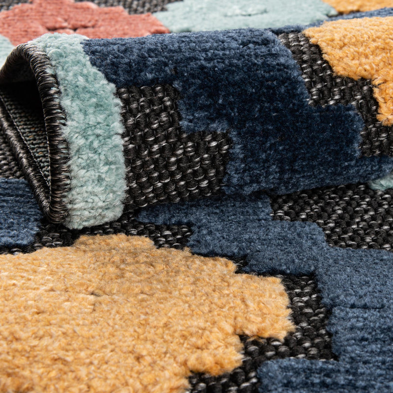 Caribbean Terrace Collection Area Rug - Tobago Rectangle Charcoal lifestyle 11