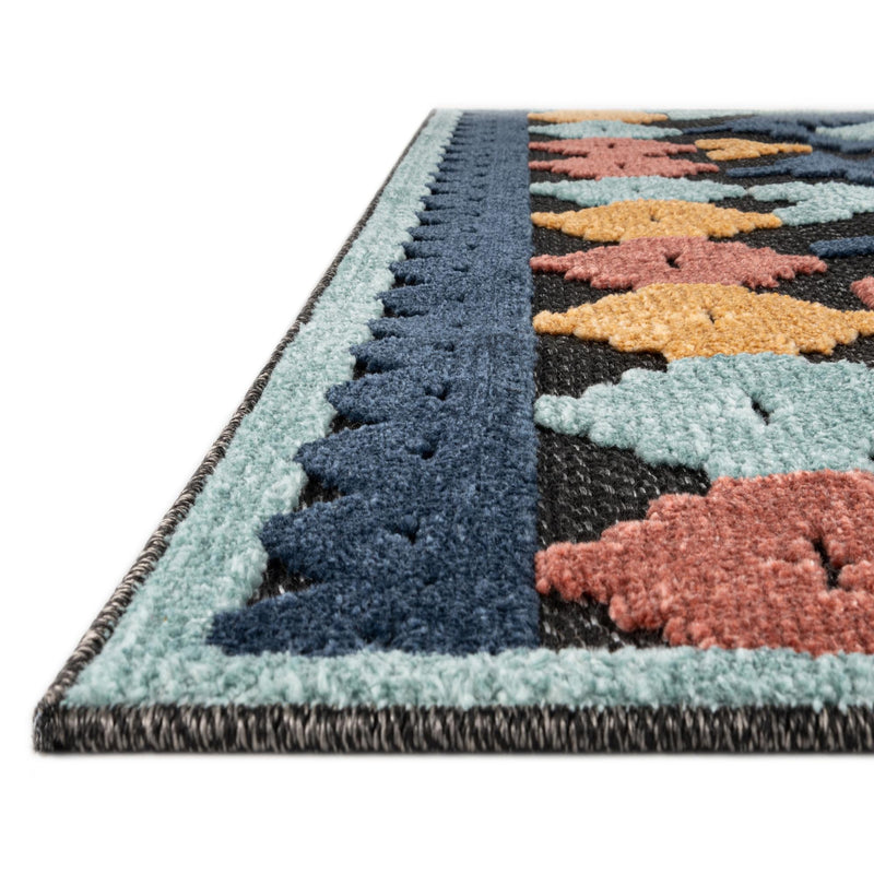 Caribbean Terrace Collection Area Rug - Tobago Rectangle Charcoal lifestyle 13