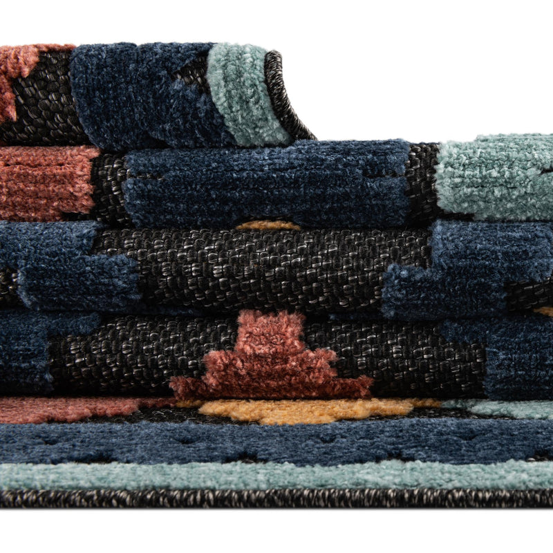 Caribbean Terrace Collection Area Rug - Tobago Rectangle Charcoal lifestyle 27