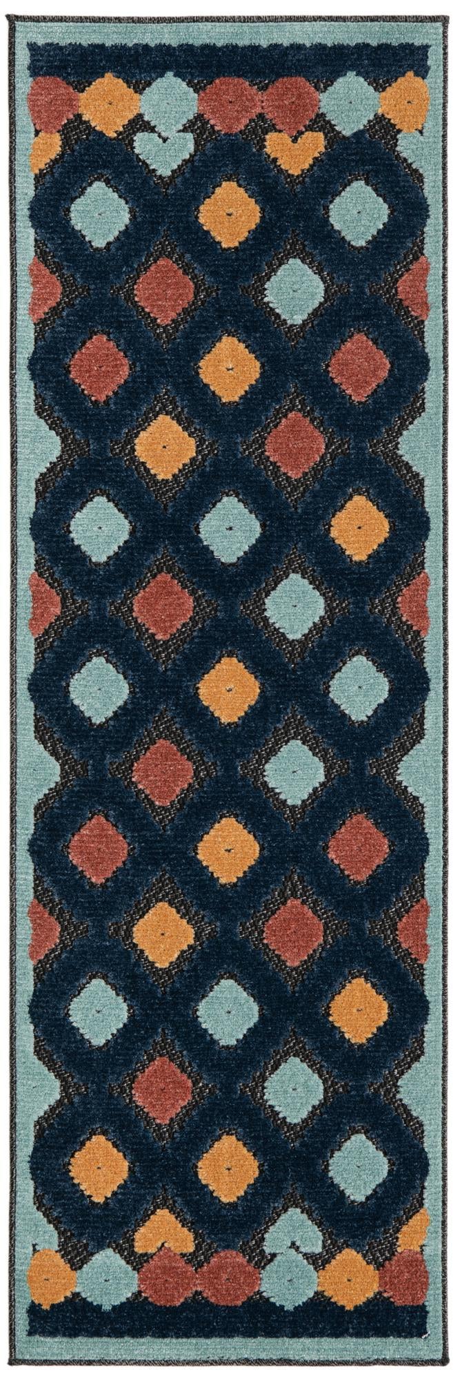 Caribbean Terrace Collection Area Rug - Tobago Runner Charcoal lifestyle 35