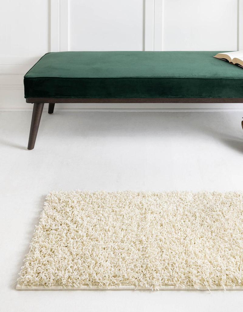Cozy Haven Shag Collection Area Rug - Sanctuary (Pure Ivory) Runner Pure Ivory lifestyle 21