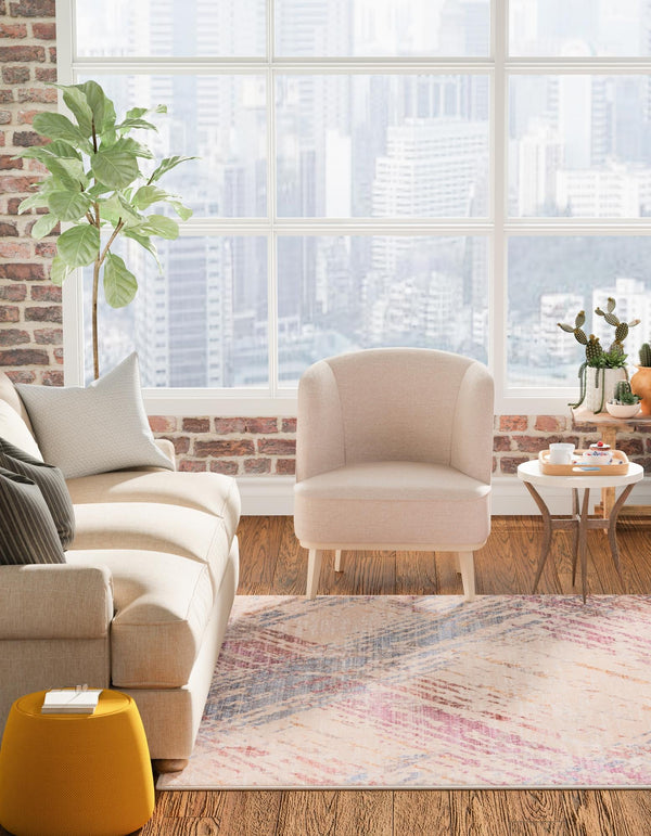 Sahara Elegance Collection Area Rug - Essaouira Square Ivory and Gray lifestyle 22