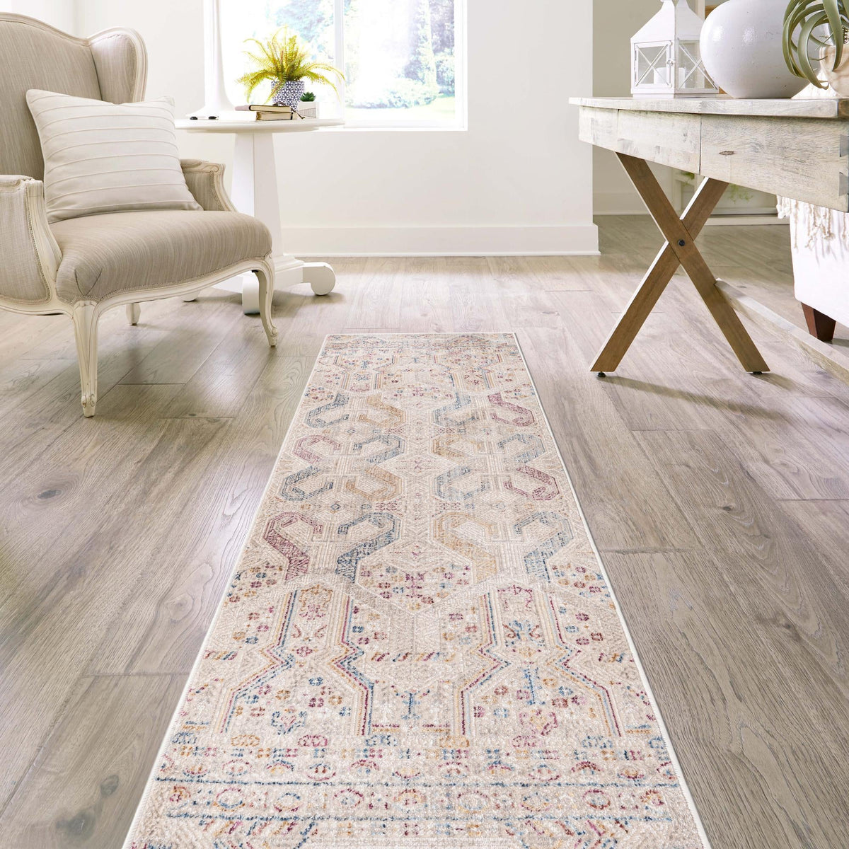 Sahara Elegance Collection Area Rug - Merzouga Runner Ivory lifestyle 58