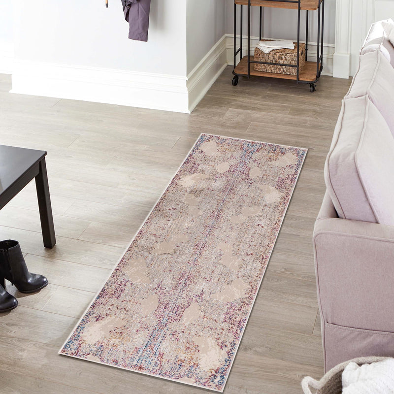 Sahara Elegance Collection Area Rug - Karnak Runner Ivory lifestyle 43