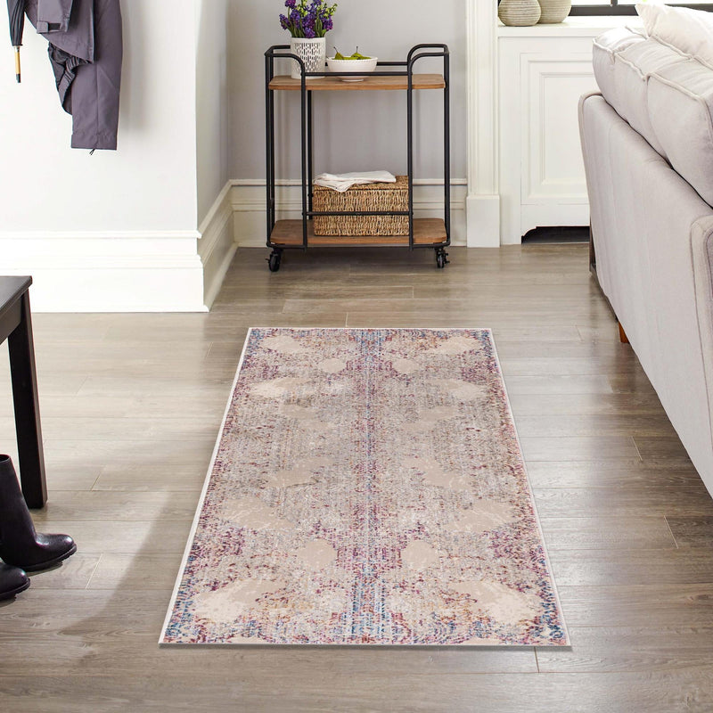 Sahara Elegance Collection Area Rug - Karnak Runner Ivory lifestyle 45