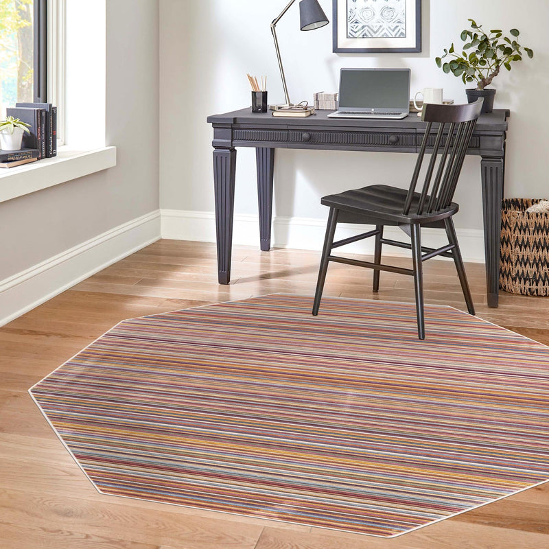 Sahara Elegance Collection Area Rug - Giza Octagon Multi lifestyle 60