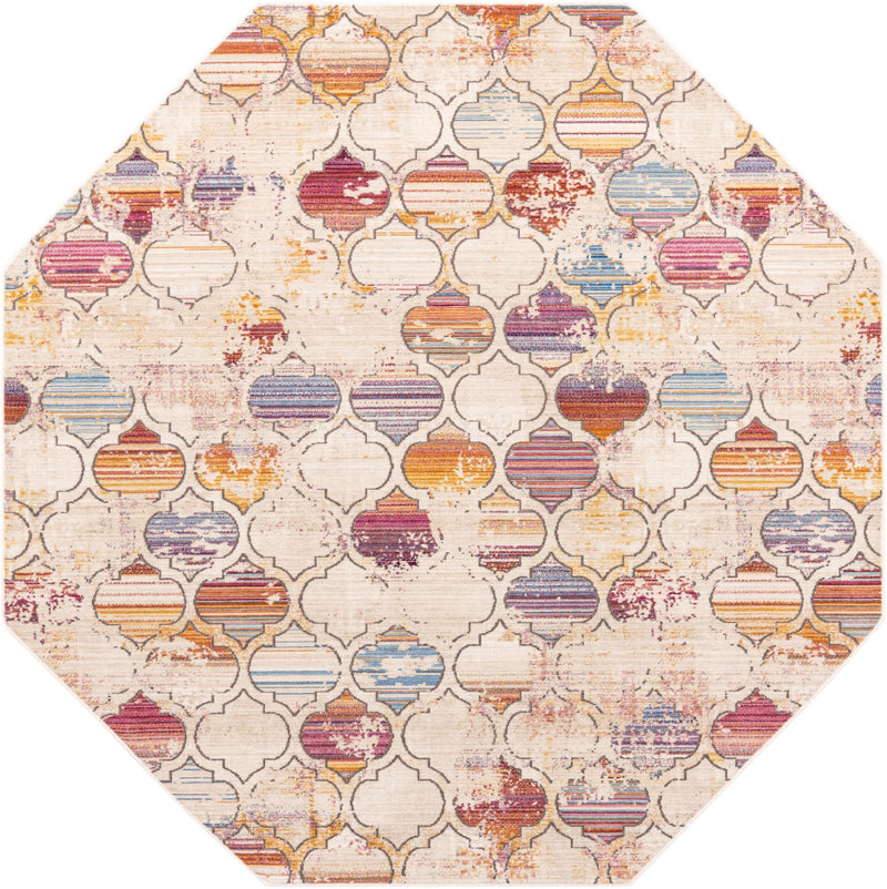 Sahara Elegance Collection Area Rug - Fes Octagon Multi lifestyle 15