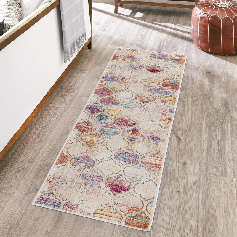 Sahara Elegance Collection Area Rug - Fes Runner Multi lifestyle 56