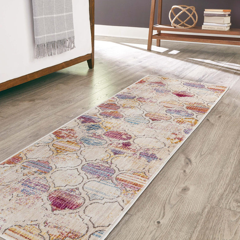 Sahara Elegance Collection Area Rug - Fes Runner Multi lifestyle 59