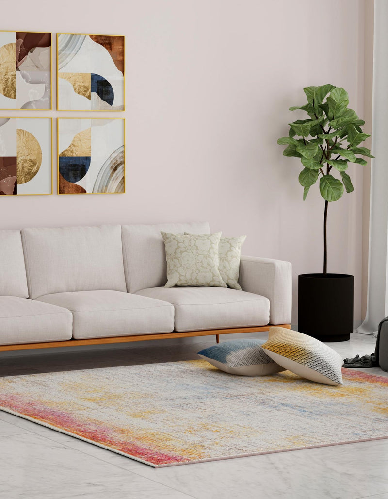 Sahara Elegance Collection Area Rug - Tangier Square Multi lifestyle 17