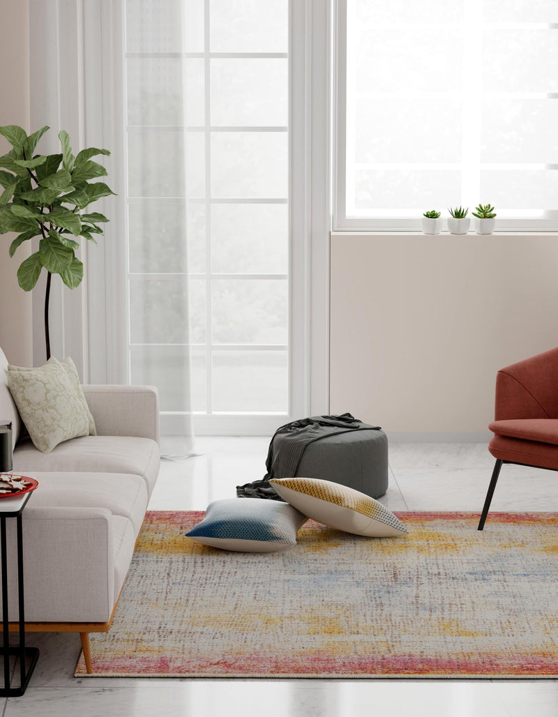 Sahara Elegance Collection Area Rug - Tangier Square Multi lifestyle 20