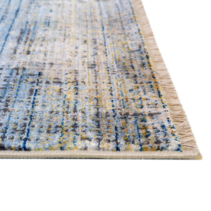 Sahara Elegance Collection Area Rug - Tangier Rectangle Blue Ivory lifestyle 11