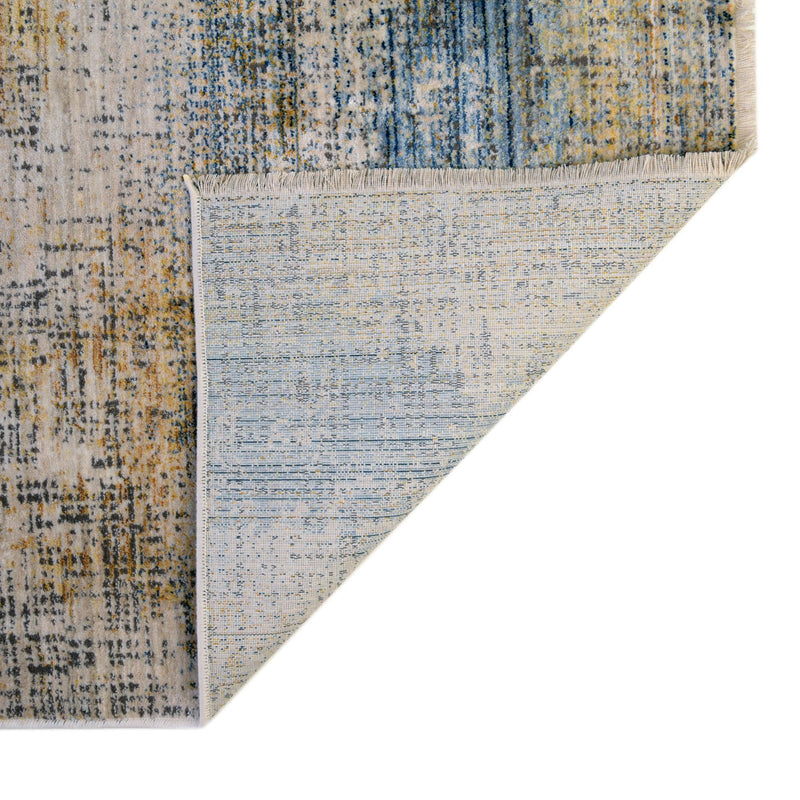 Sahara Elegance Collection Area Rug - Tangier Rectangle Blue Ivory lifestyle 15