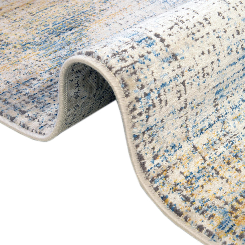 Sahara Elegance Collection Area Rug - Tangier Rectangle Blue Ivory lifestyle 17