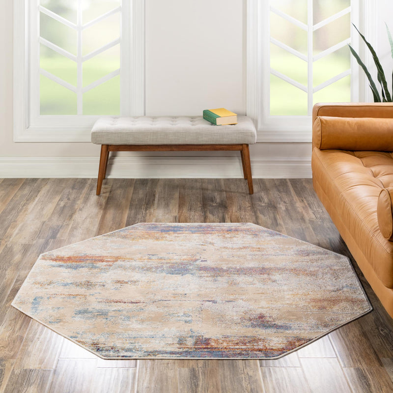 Sahara Elegance Collection Area Rug - Siwa Octagon Multi lifestyle 56