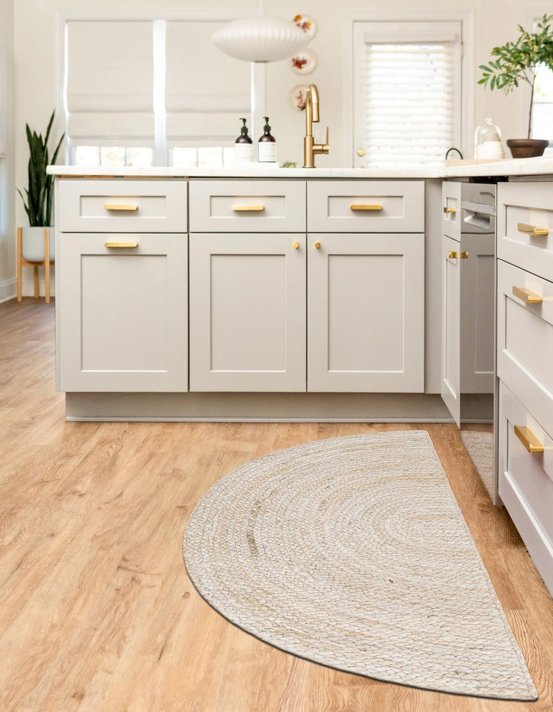 Woven Seaside Jute Collection Area Rug - Savannah (White) Hearth White lifestyle 59