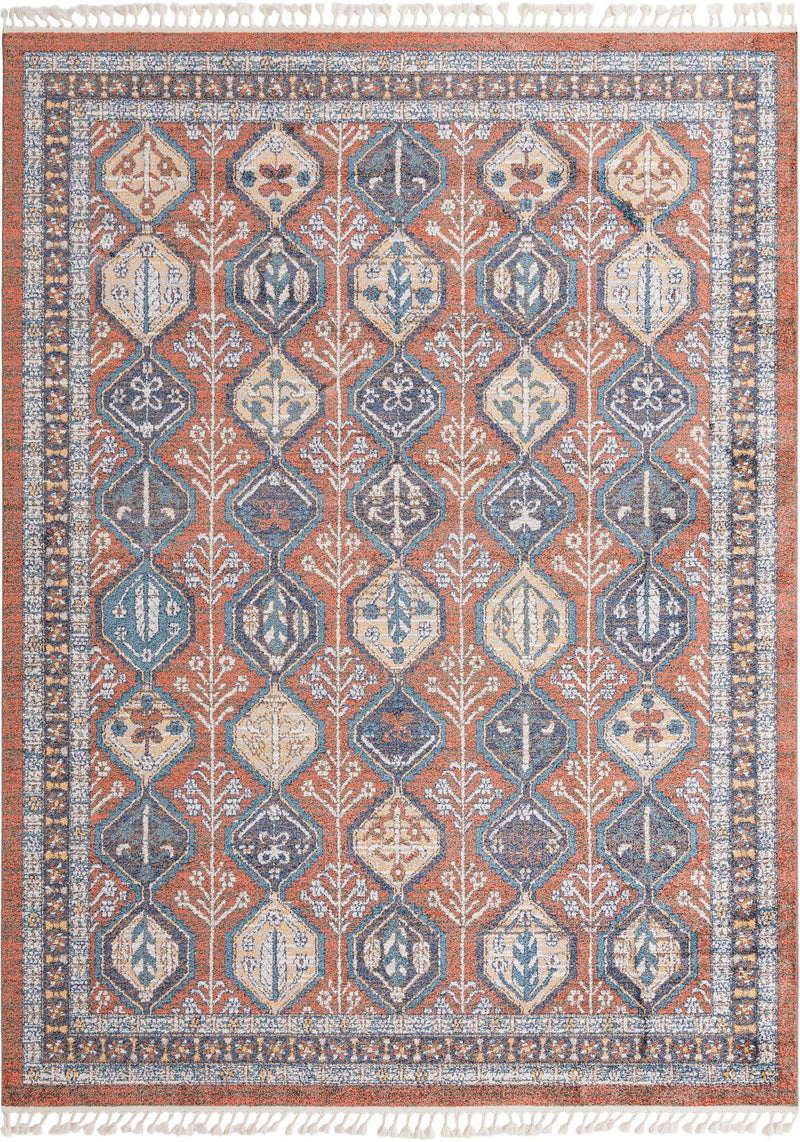 Mediterranea Elegance Collection Area Rug - Amalfi Rectangle Rust Red Main