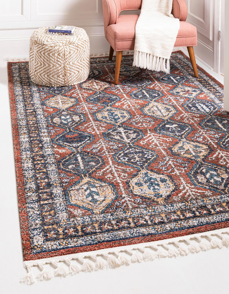 Mediterranea Elegance Collection Area Rug - Amalfi Rectangle Rust Red lifestyle 2