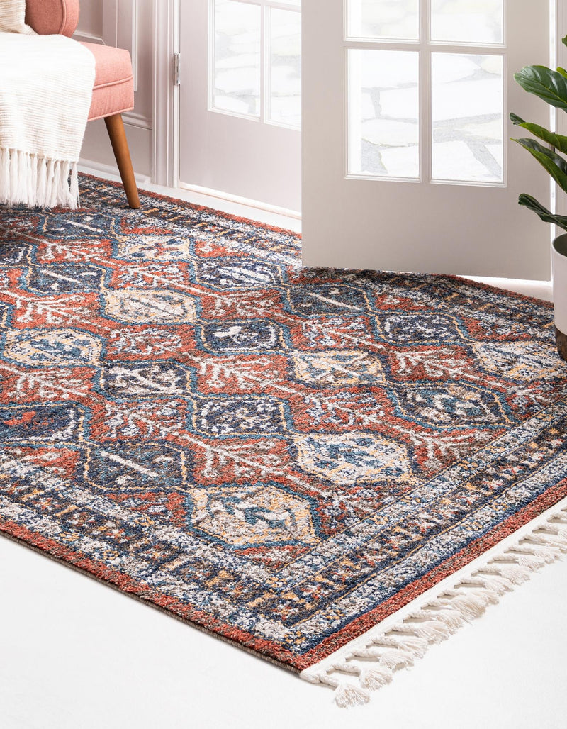 Mediterranea Elegance Collection Area Rug - Amalfi Rectangle Rust Red lifestyle 3