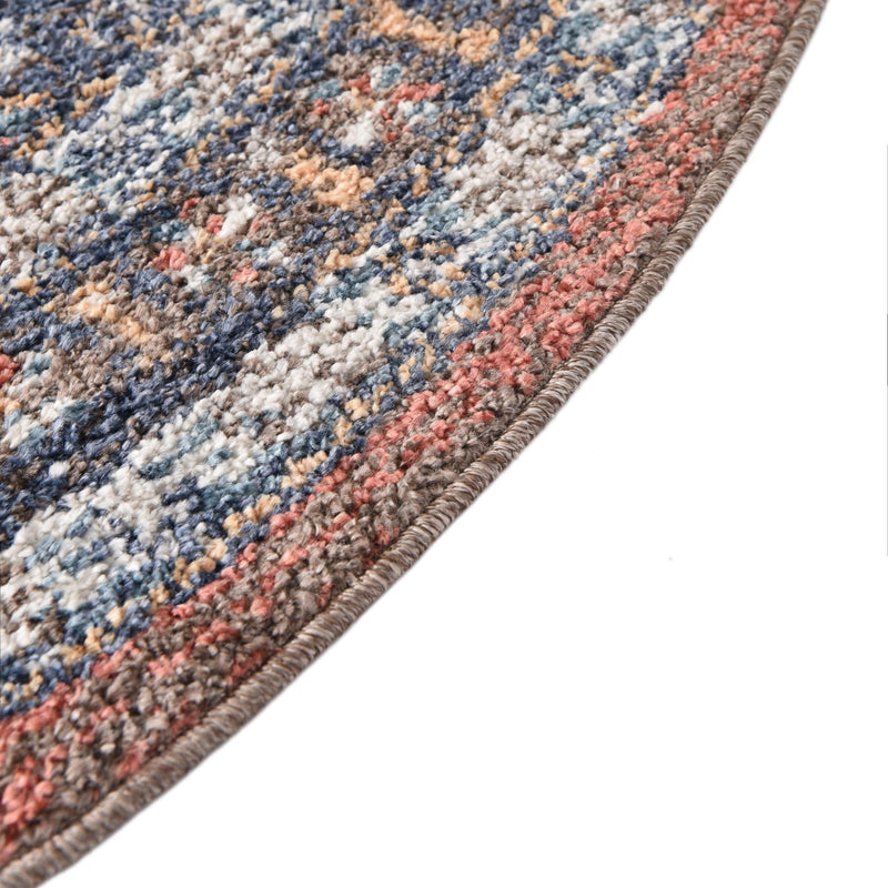 Mediterranea Elegance Collection Area Rug - Amalfi Round Rust Red lifestyle 24