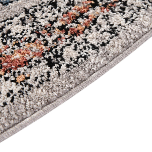 Mediterranea Elegance Collection Area Rug - Sorrento Round Gray lifestyle 24