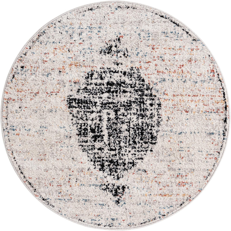 Mediterranea Elegance Collection Area Rug - Ravello Round Ivory lifestyle 9