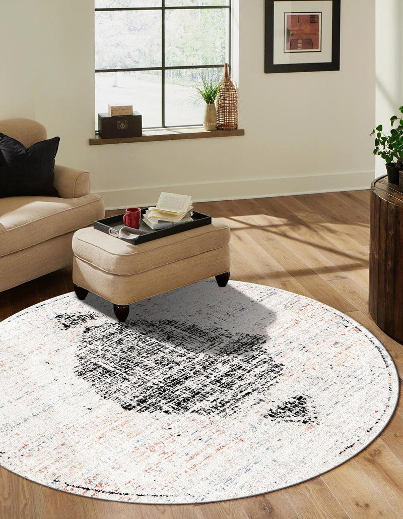 Mediterranea Elegance Collection Area Rug - Ravello Round Ivory lifestyle 21