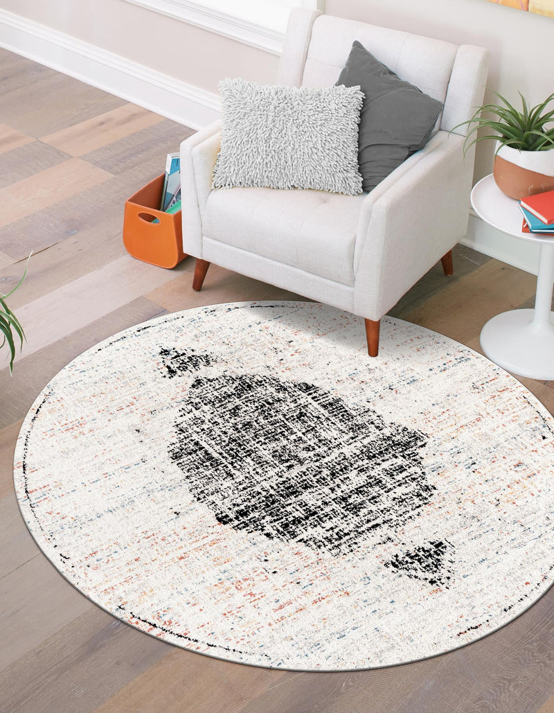 Mediterranea Elegance Collection Area Rug - Ravello Round Ivory lifestyle 23
