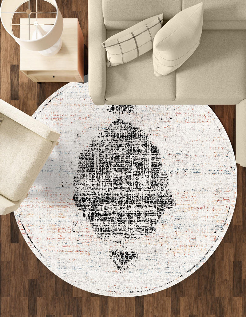 Mediterranea Elegance Collection Area Rug - Ravello Round Ivory lifestyle 25