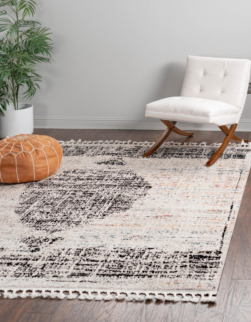 Mediterranea Elegance Collection Area Rug - Ravello Square Ivory lifestyle 13