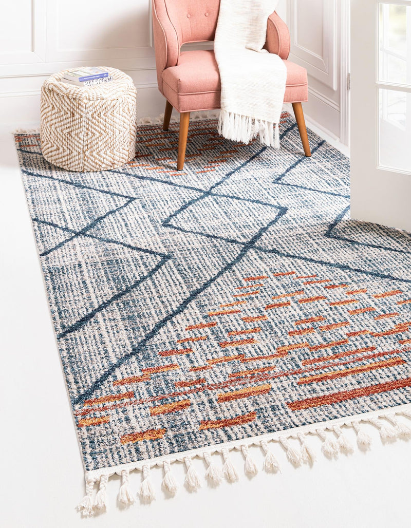 Mediterranea Elegance Collection Area Rug - Taormina Rectangle Blue lifestyle 4