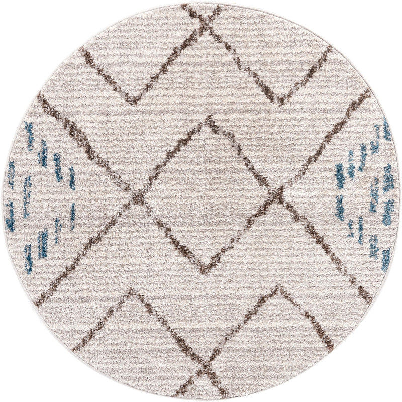 Mediterranea Elegance Collection Area Rug - Taormina Round Ivory lifestyle 22