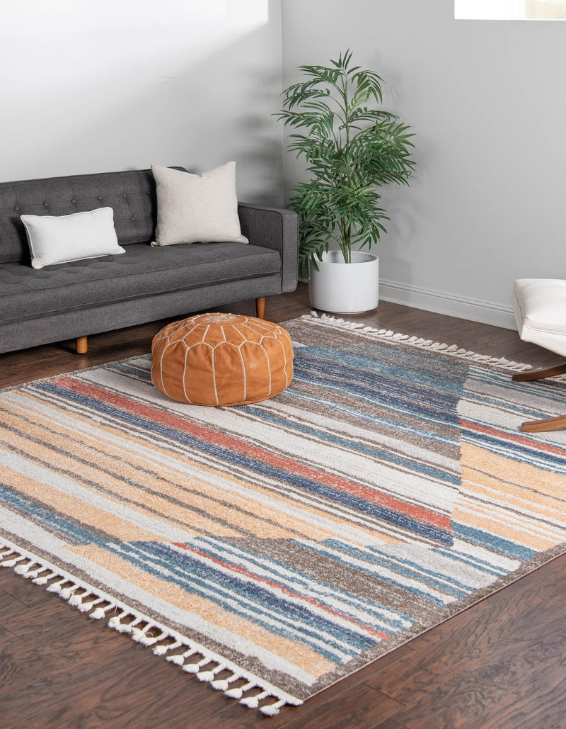 Mediterranea Elegance Collection Area Rug - Corfu Square Multi lifestyle 16