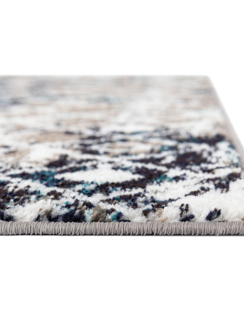 Mediterranean Lattice Collection Area Rug - Casablanca (Ivory Gray Blue) Square Ivory Gray Blue lifestyle 5