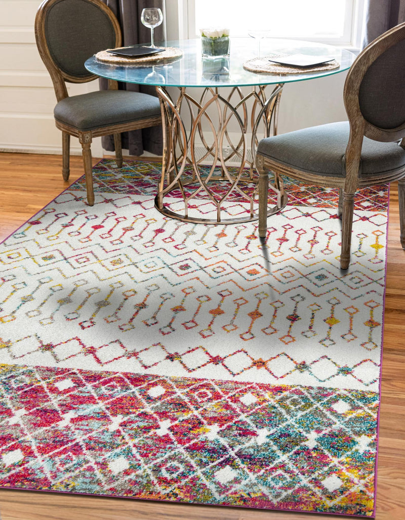 Mediterranean Lattice Collection Area Rug - Casablanca (Ivory Multi) Rectangle Ivory Multi lifestyle 10