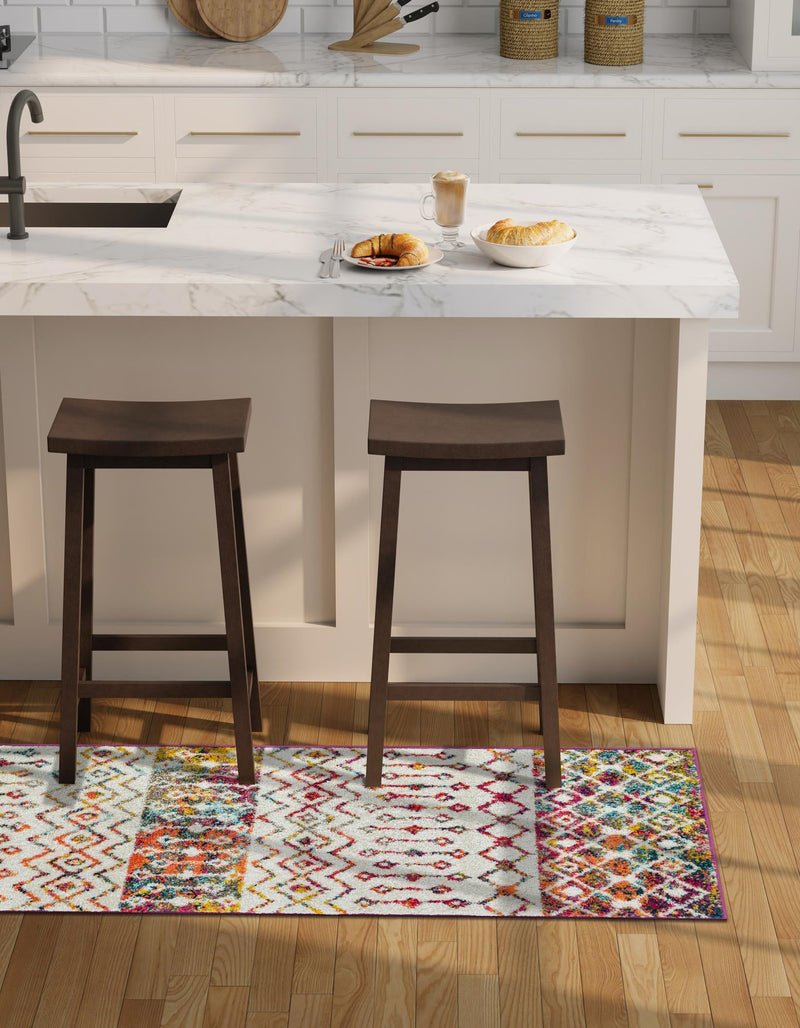 Mediterranean Lattice Collection Area Rug - Casablanca (Ivory Multi) Runner Ivory Multi lifestyle 10