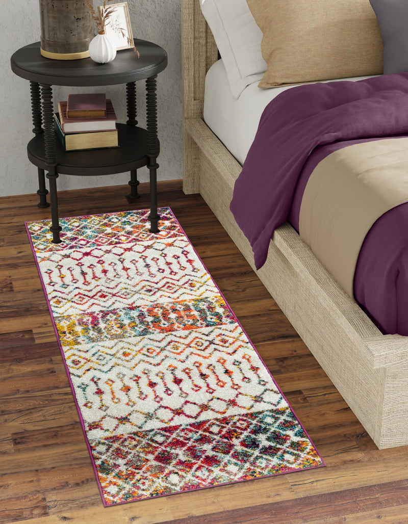Mediterranean Lattice Collection Area Rug - Casablanca (Ivory Multi) Runner Ivory Multi lifestyle 11