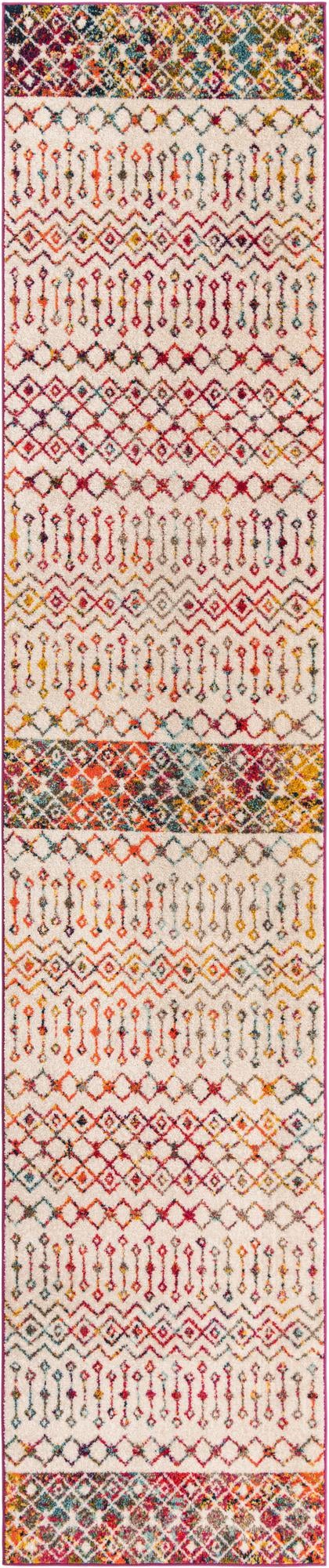 Mediterranean Lattice Collection Area Rug - Casablanca (Ivory Multi) Runner Ivory Multi Main