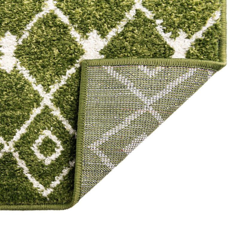 Mediterranean Lattice Collection Area Rug - Santorini (Green) Runner Green lifestyle 17
